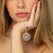 Precious Spot Map Necklace with Nano Bible [Sterling Silver]