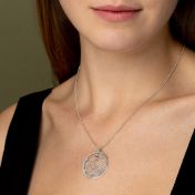 Crossed Precious Spot Map Necklace [Sterling Silver]