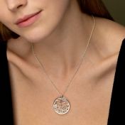 Crossed Precious Spot Map Necklace [Sterling Silver]