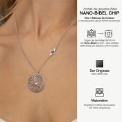 Precious Spot Map Necklace with Nano Bible [Sterling Silver]