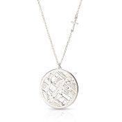 Collier Carte Précieuse avec Croix Latérale [Argent 925]