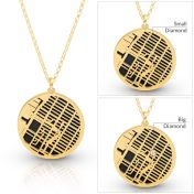 Precious Spot Map Silhouette Necklace [18K Gold Plated]