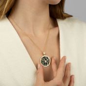Precious Spot Silhouette Map Necklace With 1 Ct Diamond [18K Gold Plated]