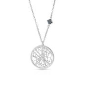 Precious Spot Map Necklace with Nano Bible [Sterling Silver]