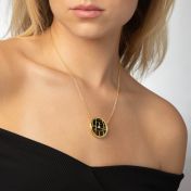 Precious Spot Onyx Map Necklace [18K Gold Vermeil]