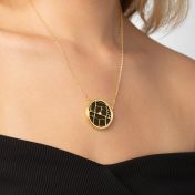 Precious Spot Onyx Map Necklace [18K Gold Vermeil]