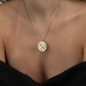 Talisa Delicate Map Necklace [14 Karat White Gold]