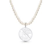 Precious Spot Map Necklace with Pearls [Sterling Silver]