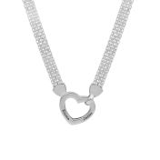 Ties of Heart Milanese Chain Name Necklace [Sterling Silver]