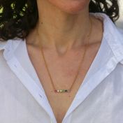 Rainbow Talisa Stars Necklace Horizontal [Gold Plated]