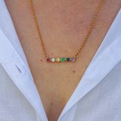 Rainbow Talisa Stars Necklace Horizontal [Gold Plated]