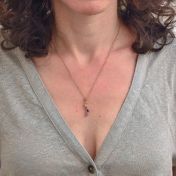 Rainbow Stream of Love Necklace [Rose Gold Plated]