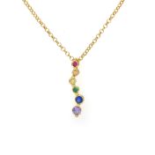 Collier Rivière d'Arc-en-Ciel [Plaqué Or 18ct]