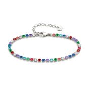 Rainbow Tennis Bracelet [Sterling Silver]