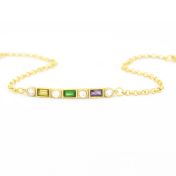 Dazzling Crystals Birthstone Bracelet [Gold Plated]