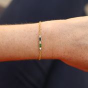 Dazzling Crystals Birthstone Bracelet [Gold Plated]