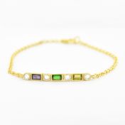 Dazzling Crystals Birthstone Bracelet [Gold Plated]