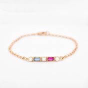 Bracelet d'Amour Éblouissant [Plaqué Or Rose 18ct]
