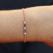 Bracelet d'Amour Éblouissant [Plaqué Or Rose 18ct]