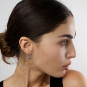 Rectangle Hoop Earrings [Sterling Silver]