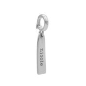 Vertical Bar Name Charm [Sterling Silver]
