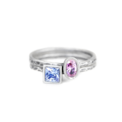 Bague Anneaux de l'Amour Martelée [Argent 925]