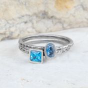 Bague Anneaux de l'Amour Martelée [Argent 925]