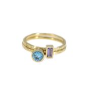 Gehamerde Ringen der Liefde [10K Goud]