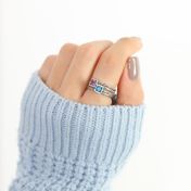 Bague Anneaux de l'Amour Martelée [Argent 925]