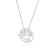 Talisa Roman Numeral Date Necklace [Sterling Silver]