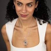 Wurzeln der Liebe Namenskette mit Nano-Bibel [Sterlingsilber]