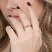 Mutterliebe Ring mit Geburtssteinen in Rosévergoldung