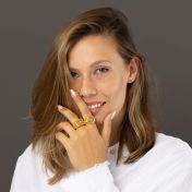 Lebende Karte Siegel Ring [750er vergoldet]