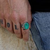 Royal Malachite Men Ring - Sterling Silver