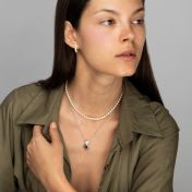 Sacred Diamond Name Necklace with Nano Bible [Silver]