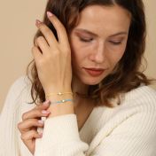 Scarlet Diamond Bracelet - Yellow Cord [18K Gold Vermeil]