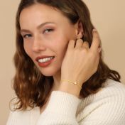 Scarlet Diamond Bracelet - Yellow Cord [18K Gold Vermeil]