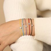 Scarlet Diamond Bracelet - Yellow Cord [Sterling Silver]