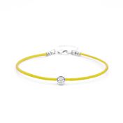 Scarlet Diamond Bracelet - Yellow Cord [Sterling Silver]