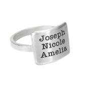 Mit Liebe Versiegelt Ring mit Namen [Sterlingsilber]