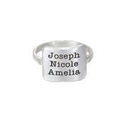 Mit Liebe Versiegelt Ring mit Namen [Sterlingsilber]