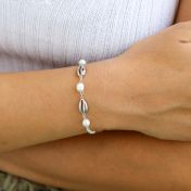 Bracelet De Perles Esprit De l'Océan - 3 Coquillages [Argent 925]