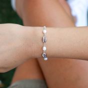 Bracelet De Perles Esprit De l'Océan - 3 Coquillages [Argent 925]