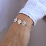 Bracelet de Cœurs avec Noms [Argent 925] 