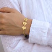 Bracciale Set di Cuori con Nome [Placcato Oro 18kt]