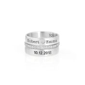 Liebesreise Ring Set mit Gravur [Sterlingsilber]