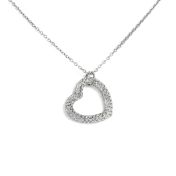 Collar Corazón Brillante [Plata de Ley]