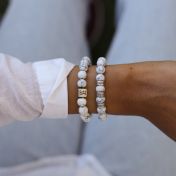 Bracelet Howlite Classique pour Femme [Argent 925]
