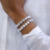 Bracelet Howlite Classique pour Femme [Argent 925]