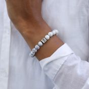 Bracelet Howlite Classique pour Femme [Argent 925]